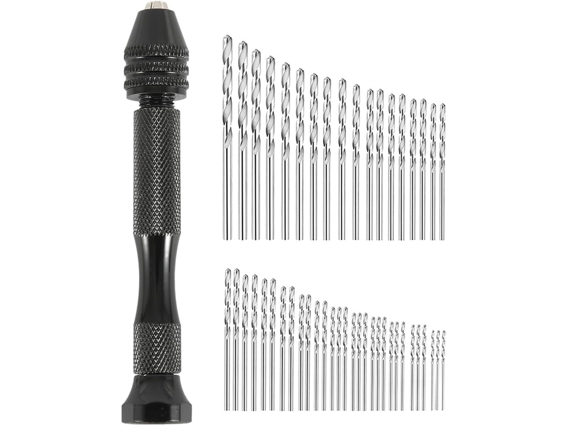 Conjunto De 49 Brocas Para Furadeira Manual 0,2 A 3,4 Mm Alumínio,