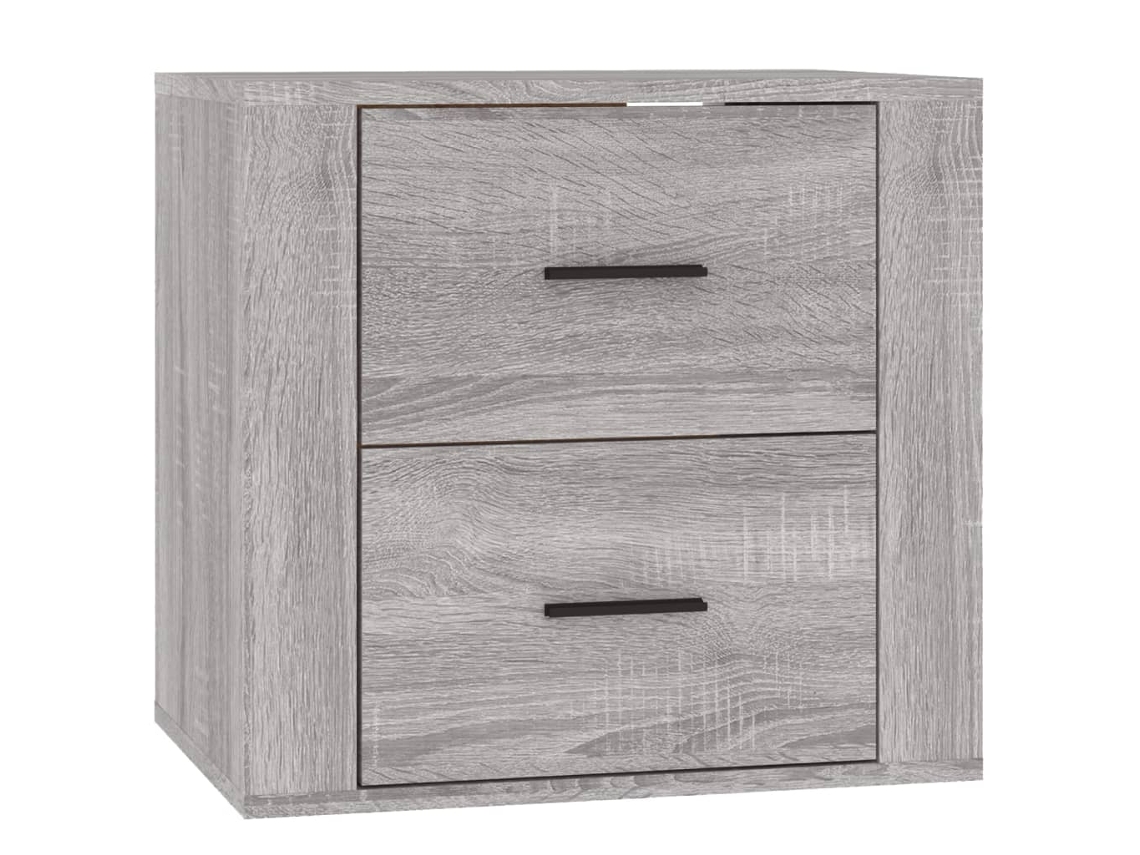 Wall-mounted Bedside Cabinet, Wall-mounted Bedside Cabinets Vidaxl Cinzeto Madeira Processada (n/a)