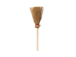 Mini Vassoura De Bruxa Laxiscreed Para Decoração De Halloween Com Cordão Vermelho, 9cm De Altura
