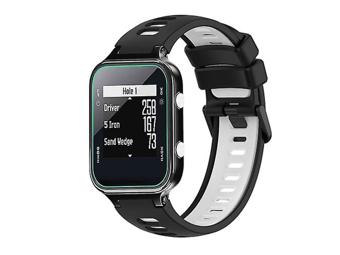 Bracelete de Smartwatch para Garmin Approach S20 Faixa de Relógio de Silicone de Preto-Branco VENISYMLIS