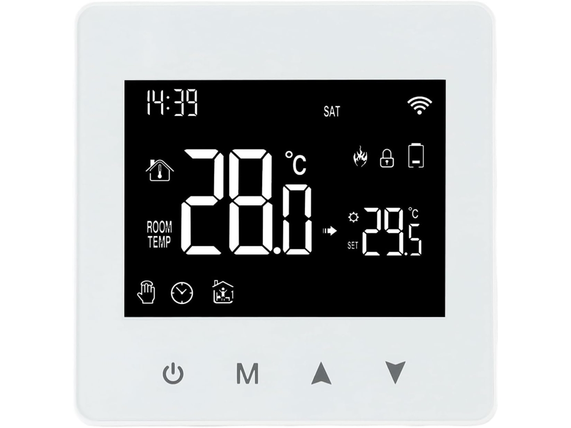 Termostato Wi-fi Semanal Com Iluminação De Fundo Para Casa Inteligente.