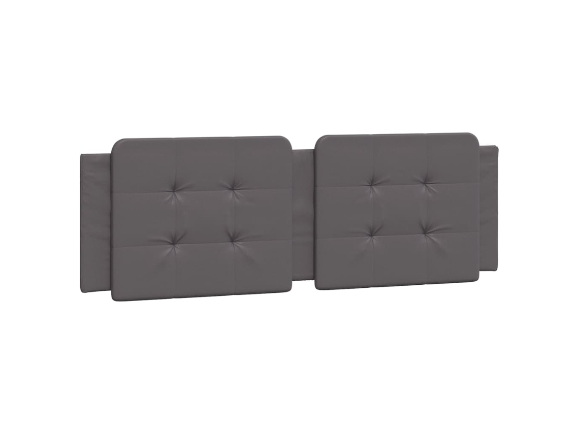 Almofada de Cabeça Zadar Couro Artificial Cinzento 160 cm MAISON EXCLUSIVE