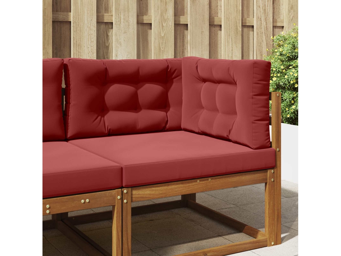 Vidaxl Almofada Para Sofá Externo Poliéster Vermelho Tinto 80 X 80 Cm