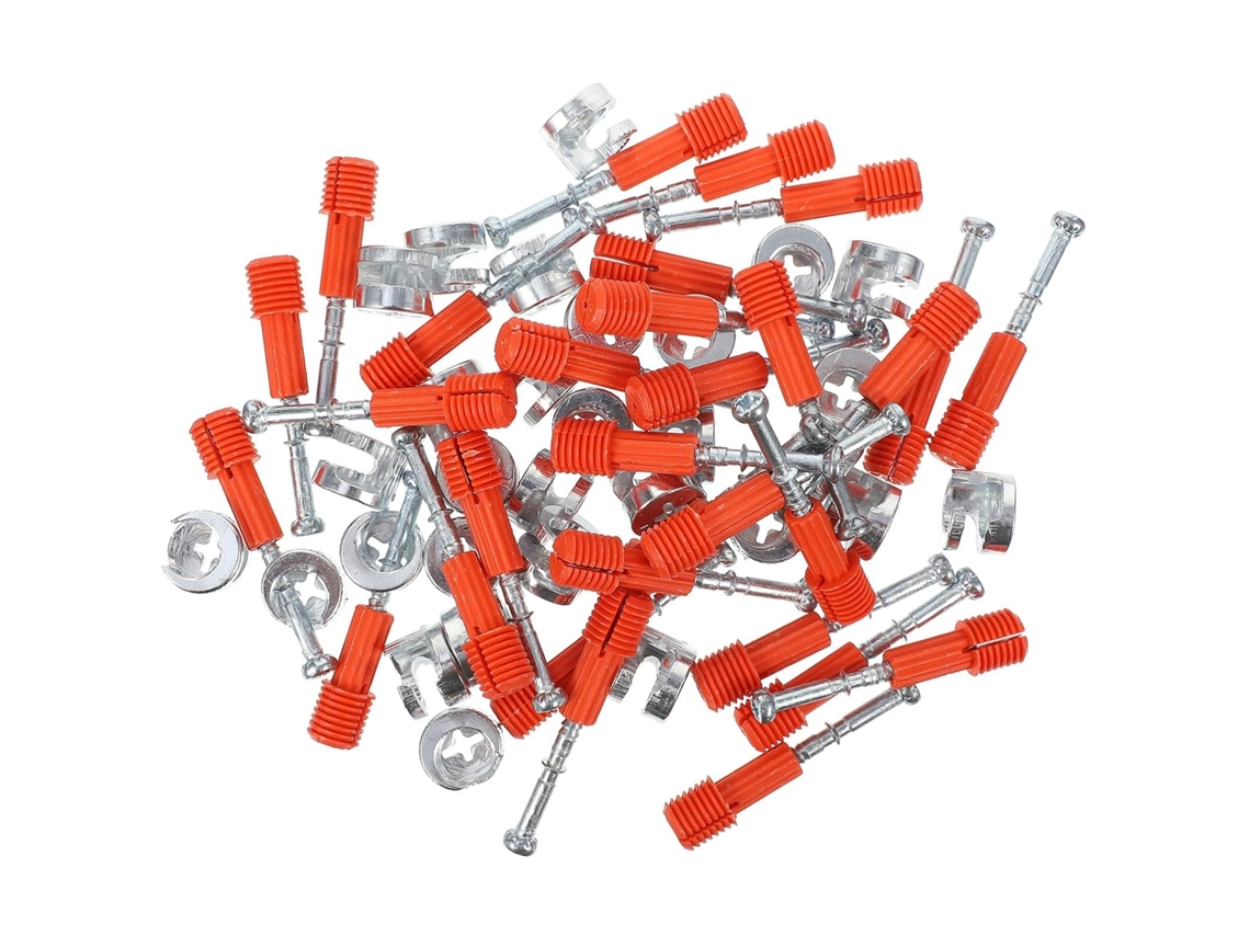 Conector Para Móveis Em Ferro E Plástico, Conjunto Com 30 Peças Cilíndricas