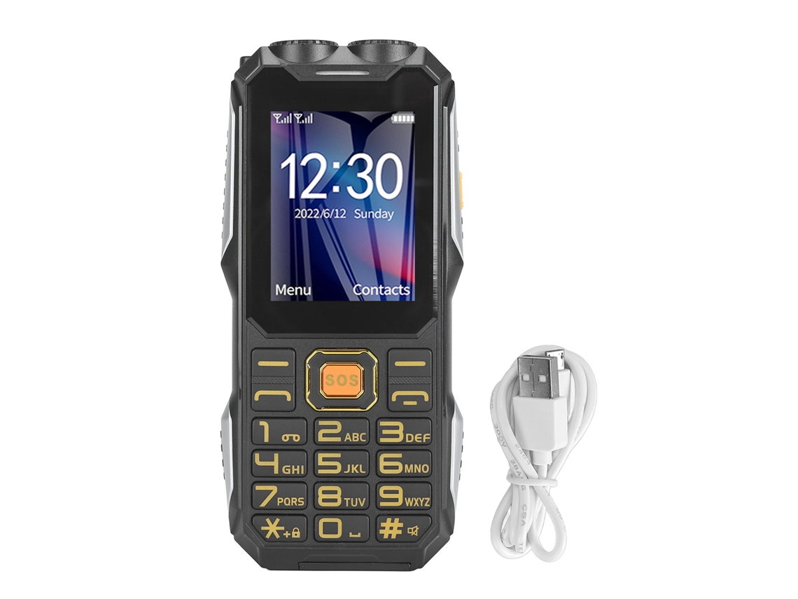 Aetheria celular Rugged 4g para Idosos com Tela 2.6 Polegadas Botões Grandes Bateria 16800mah Lanterna Led Dupla