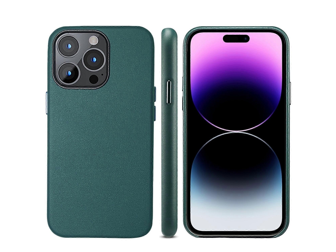 Capa Para Iphone 14 Pro Max Em Couro Pu E Tpu Com Proteção Anti-choque