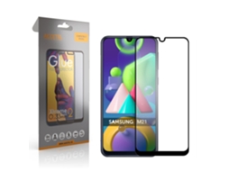 Película De Vidro 2d Full Glue - Samsung Galaxy M21 Preto