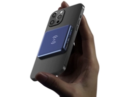 Carregador Banco Energia Sem Portátil Mah Usb-C Fonte YIZHOOD Magnética Azul