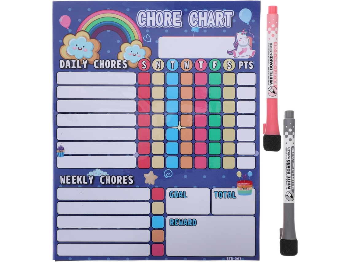 Tabela de Recompensações para Garçon et Filles, 1 Conjunto Pet, Rotina Familiar