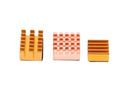 3 Conjuntos de Dissipadores de Calor Cobre alumínio para Raspberry Pi com Adesivo Suprimentos Elétricos