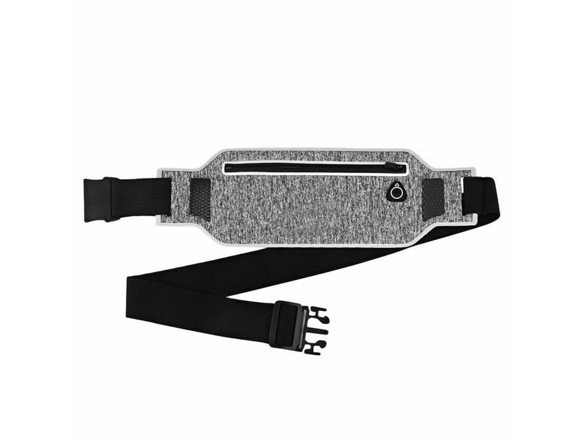 Cinto de Corrida com Compartimento para Celular Cinza e Preto