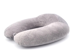 Lurelia Almofada Viagem, Ergonómica, Poliéster, Portátil, Compacta, 13cm, Cinza