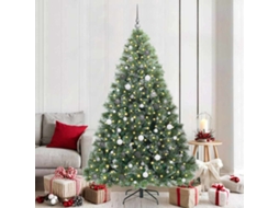 Vidaxl Árvore De Natal Artificial Com 300 Leds Verde 210 Cm Pe E Pvc