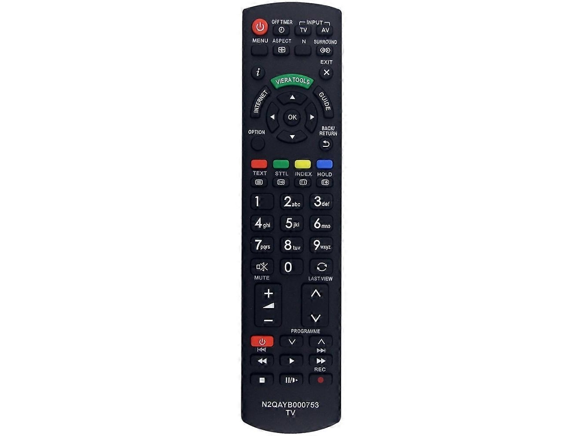Controle Remoto De Substituição N2qayb000753 Para Tvs Panasonic Tx-l32d25ba, Tx-p42s30y E Tx-l37v20ba.