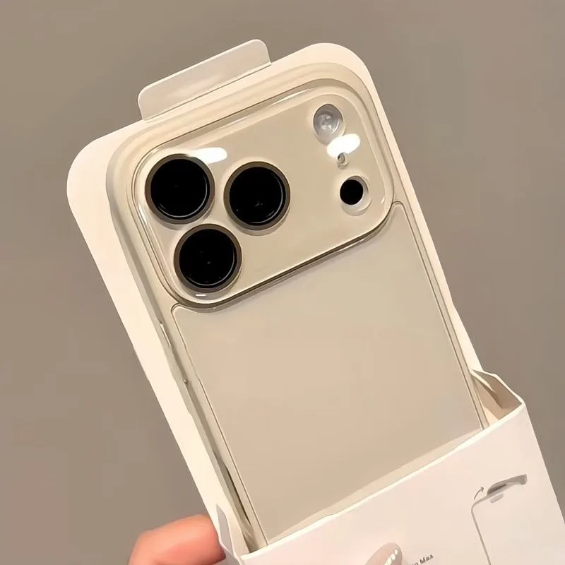 Capa Protetora Para Câmera Do Iphone 14 Pro Max (branco), Com Parte Traseira Rígida E Resistente A Impactos Em Vidro Temperado.