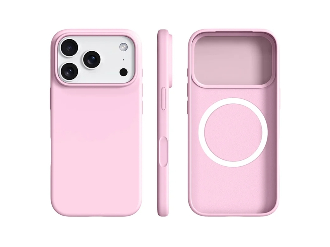 Capa Para Iphone 17 Pro Max Magsafe Ultrafina De Silicone - Rosa Sakura