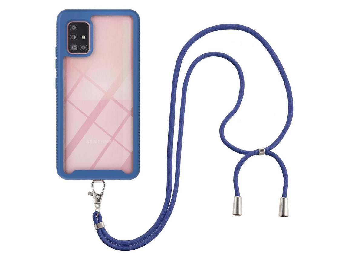 Capa Protetora Resistente A Impactos Em Pc + Tpu Para Samsung Galaxy A51 5g, Série Starry Sky Solid Color, Com Alça Para Pescoço.