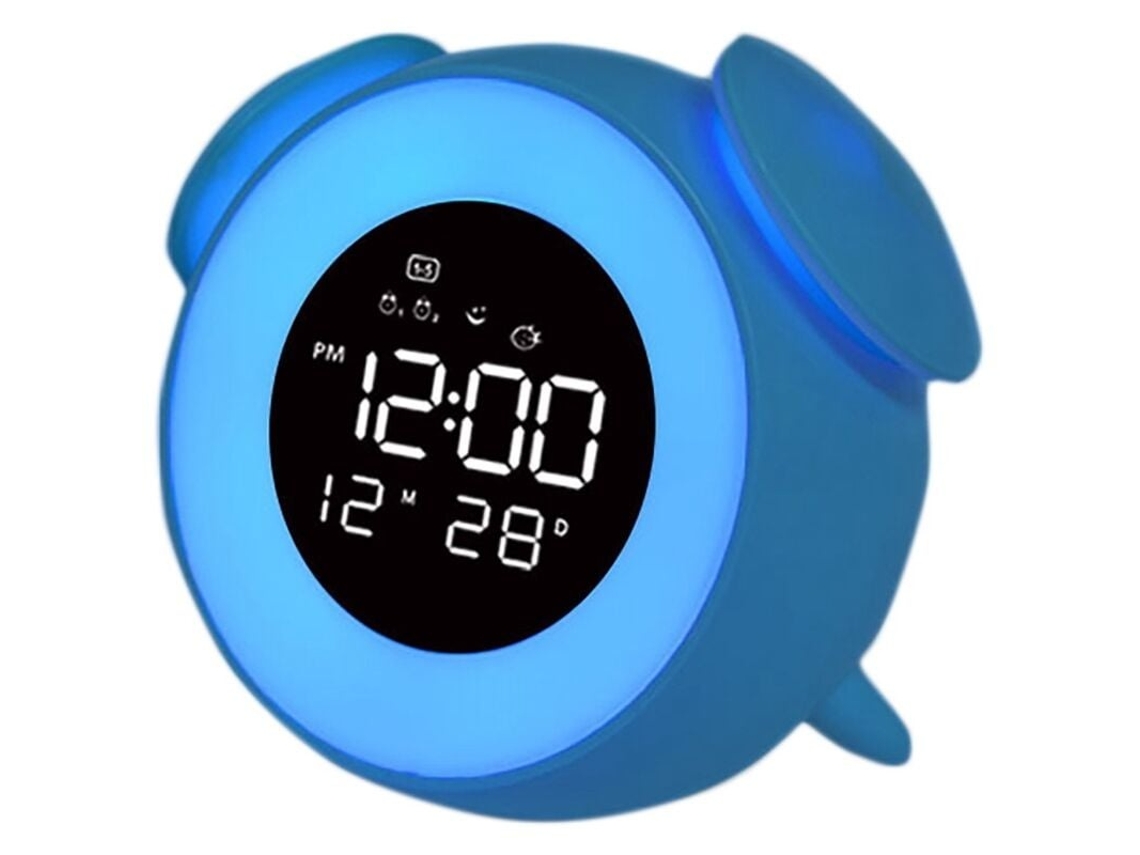 Lurelia Relógio Despertador De Cabeceira Com Lâmpada Led E Música Digital, Calendário De Mesa Para Quarto E Mesa Para Soneca