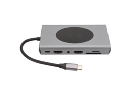 Docking Station (type-c Para Hdmi Vga) 14-em-1 Type-c Para Hdmi*2+vga+usb3.0*5+...