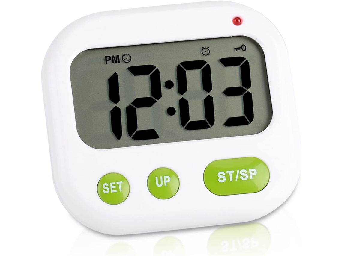 Despertador Musical Com Vibração Digital Lcd, Despertador Eletrônico Com Temporizador De Cozinha Slowmoose