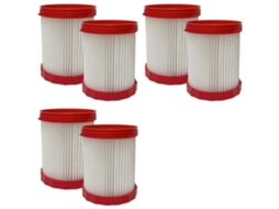 6 filtros HEPA VF320H de substituição para aspirador de pó Bosch 18V 2.6 galões (triturador/seco) Gas18V-3/Gas18V-10L