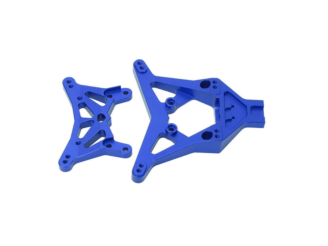 Kit De Torres De Amortecedores Dianteiro E Traseiro De Alumínio Para Carro Rc Losi 1/10 22s 2wd Modelo Azul