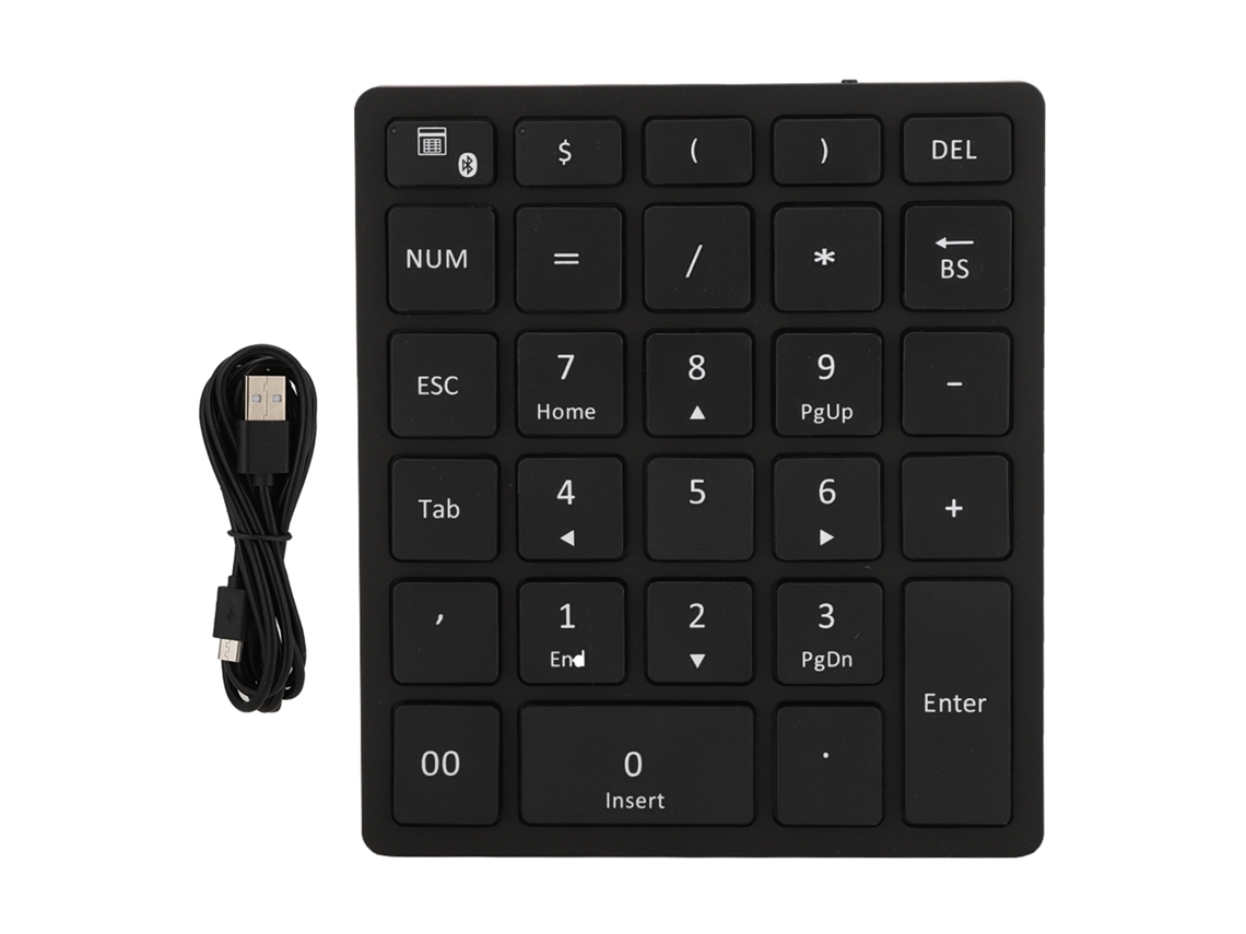 Teclado Numérico Teclado Numérico Universal para Computadores e Telefoneslaxiscreed (fino Recarregável com 28 Teclas)