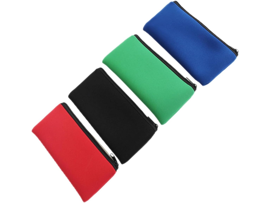 Estojo Multifuncional Para Lápis, Feito De Nylon Resistente, Conjunto Com 4