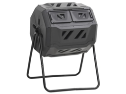 Caixa de compostagem VIDAXL Preto Plástico (73 x 64 x 95 cm)