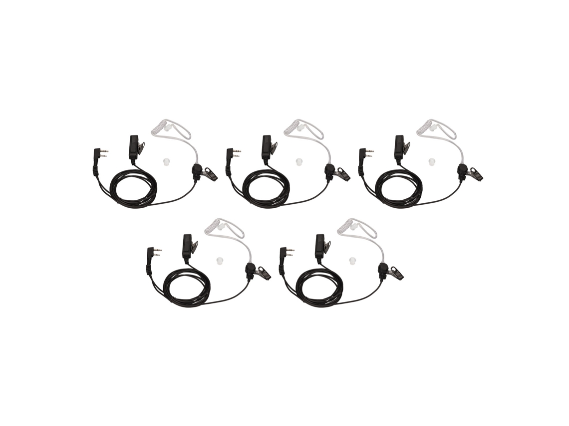 Auriculares Walkie Talkie K Head de 2 Pines, Micrófono, Reducción de Ruido, Pack de 5 S/MARCA