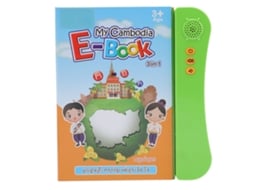 Ats libro Interactivo com Áudio em Inglês, Chinês e Cambojano Brinquedo Educatsivo Eletrônico Amarelo