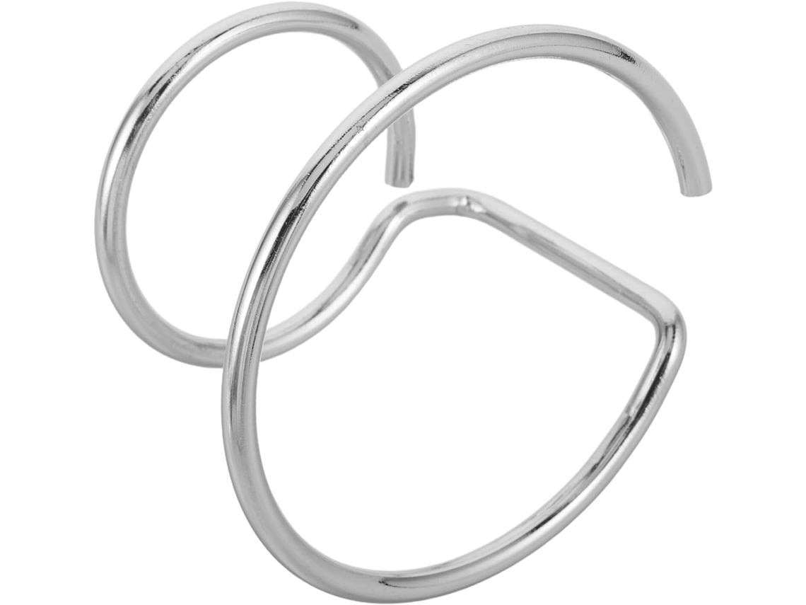 Suporte Duplo Grande Em Metal Prateado Para Exibição De Bolas Cristal, Ideal Para Decoração De Mesa E Armazenamento