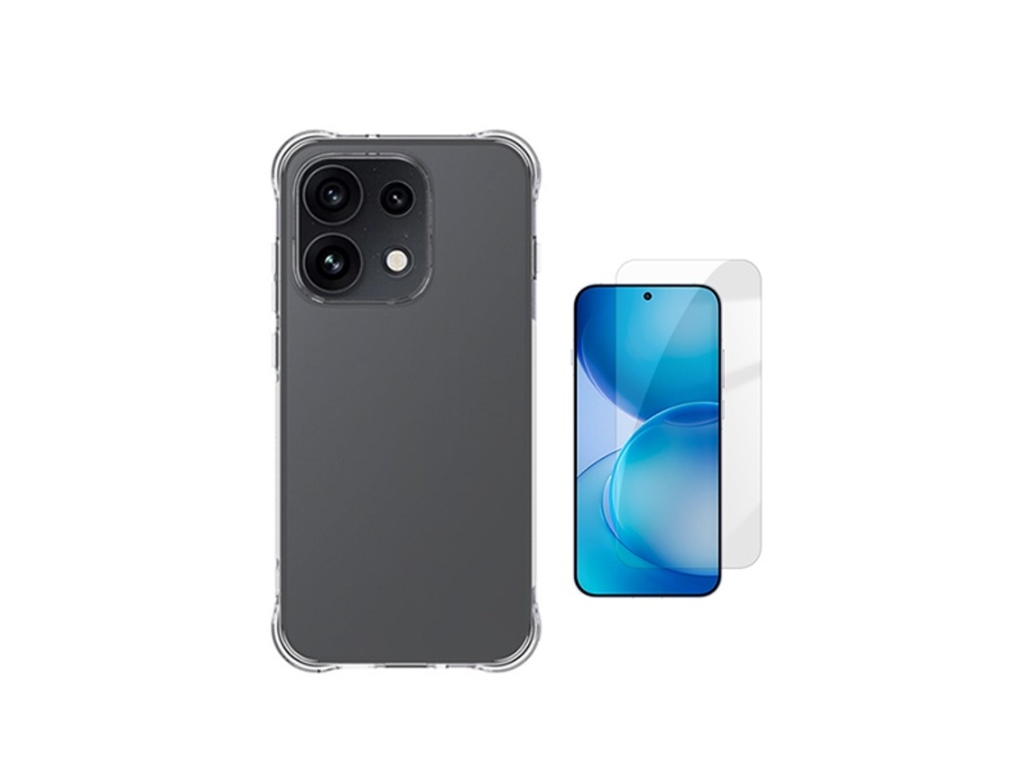 Kit Capa Super Proteção Película De Vidro Temperado Gift4me Para Oppo Reno16 Pro - Transparente