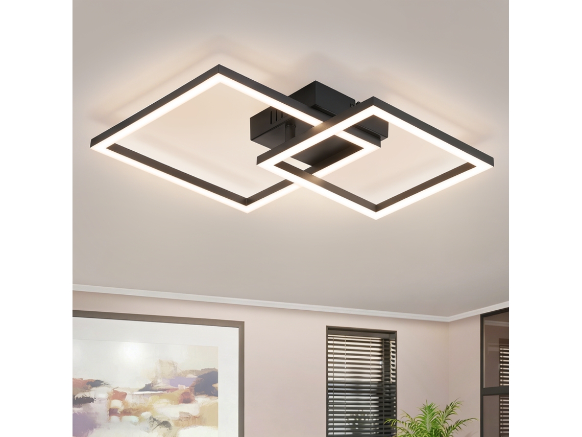 Nettlife Candeeiro De Teto Led Para Cozinha - 20 W, Preta, 4000k, Branco Neutro, Design Giratório Moderno, Iluminação De Canto Para Corredor E Quarto.