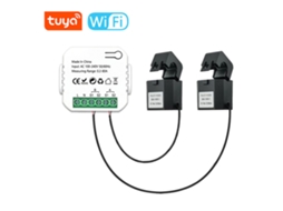 Medidor de Energia Inteligente Tuya Wifi Sistema Solar Fotovoltaico Consumo de Produção de Energia Medidor de Monitoramento Bidirecional Mon 02