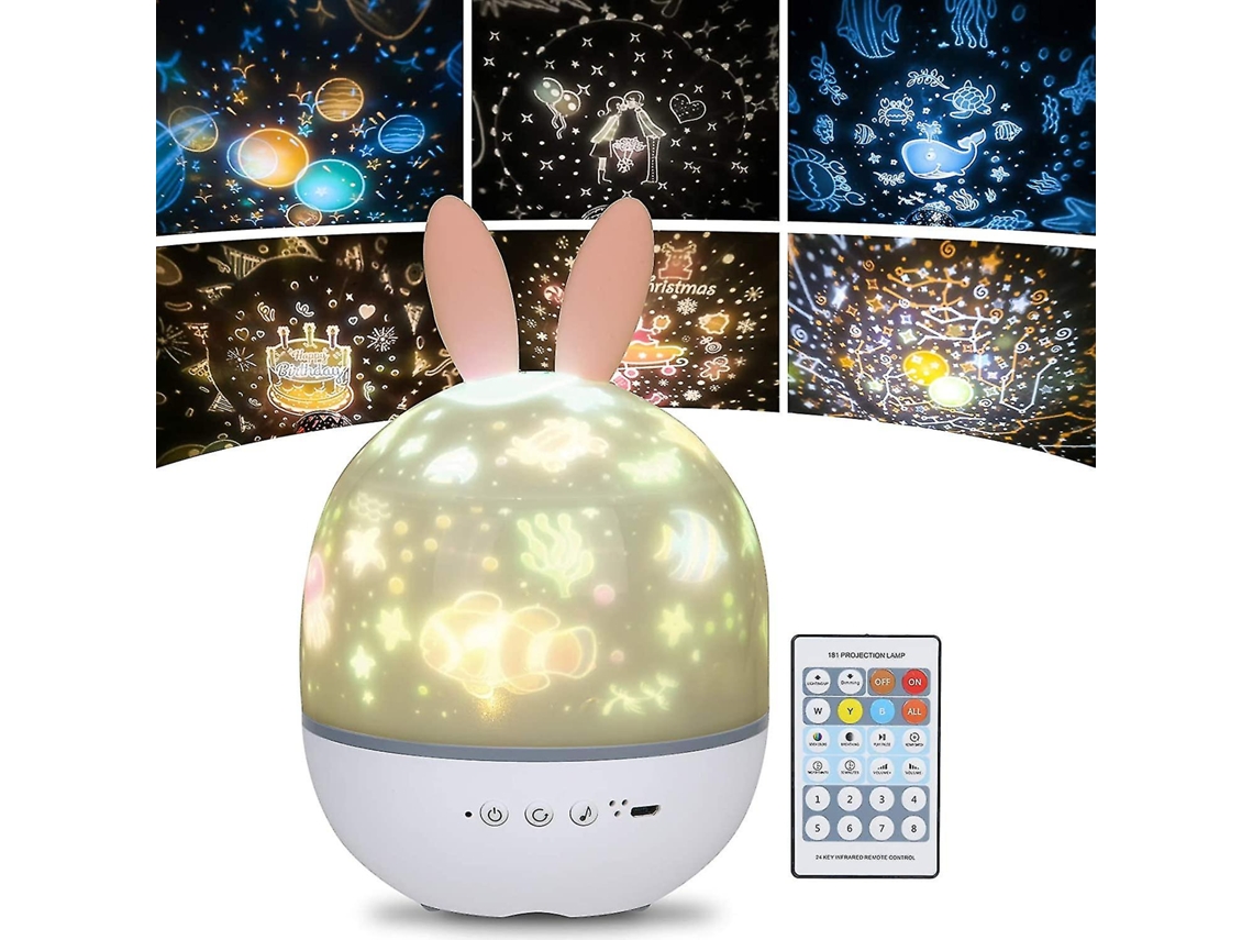 Projetor De Estrelas Infantil 2024 Com Rotação 360° E Temporizador Musicaljsrfy Aquaforge