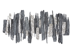 Painel decorativo 3D abstrato em metal multicolorido 122,6 x 6,4 x 63 cm Mauro Ferretti
