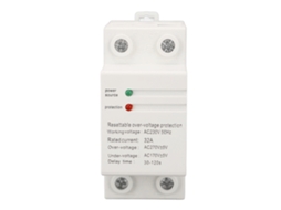 Protetor Contra Sobretensão e Subtensão AC230V 50Hz 32A Auto Reset em Trilho DIN Bicolor