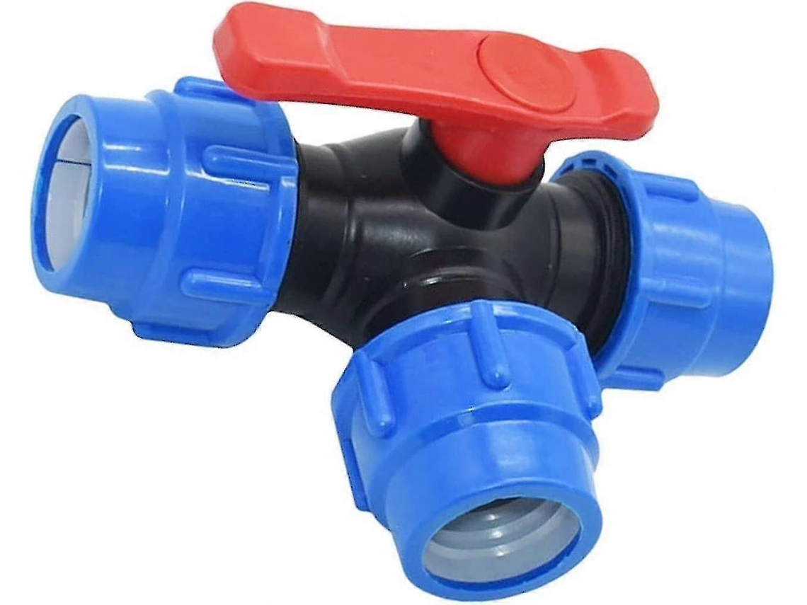 Válvula De Esfera, Conector Rápido Para Tubo Pe 20/25/32/40/50/63 Mm, Esfera Três Vias Pvc, T Interruptor Rápido. Aquaforge