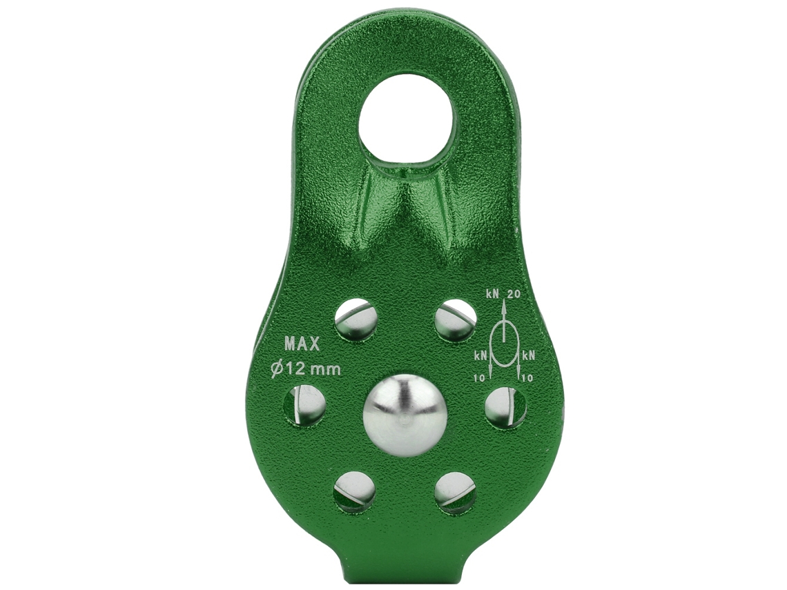 Polia de Alumínio Universal para Montanhismo Verde