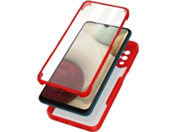 Lurelia Capa 360 Para Samsung Galaxy A12 Vermelho