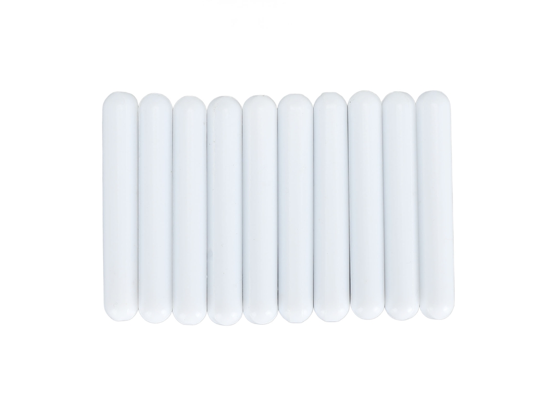 10 Peças Barra De Agitação Magnética Profissional 60x9mm Revestida Com Ptfe Para Laboratório Branco