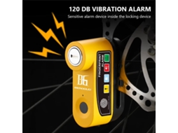 Bengguo Cadeado Freio Disco Bicicleta Amarelo 120db Impressão Digital Usb Ip Alarme Proteção Motocicletas Elétricas