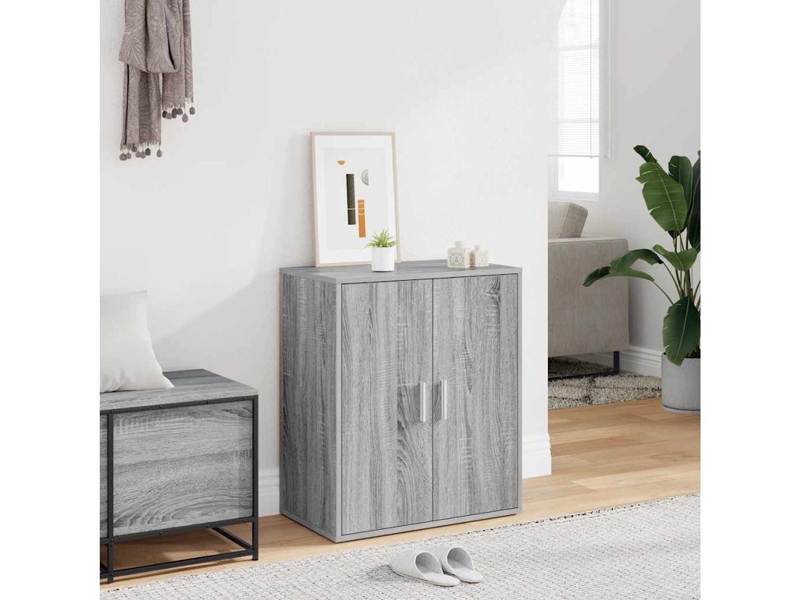 Vidaxl Sapateira 60x35x70 Cm Derivados De Madeira Sonoma Cinza
