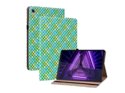 Capa De Couro Trançado Colorido Para Tablet Lenovo M10 Plus De 10,3 Polegadas (tb-x606f) Com Suporte.