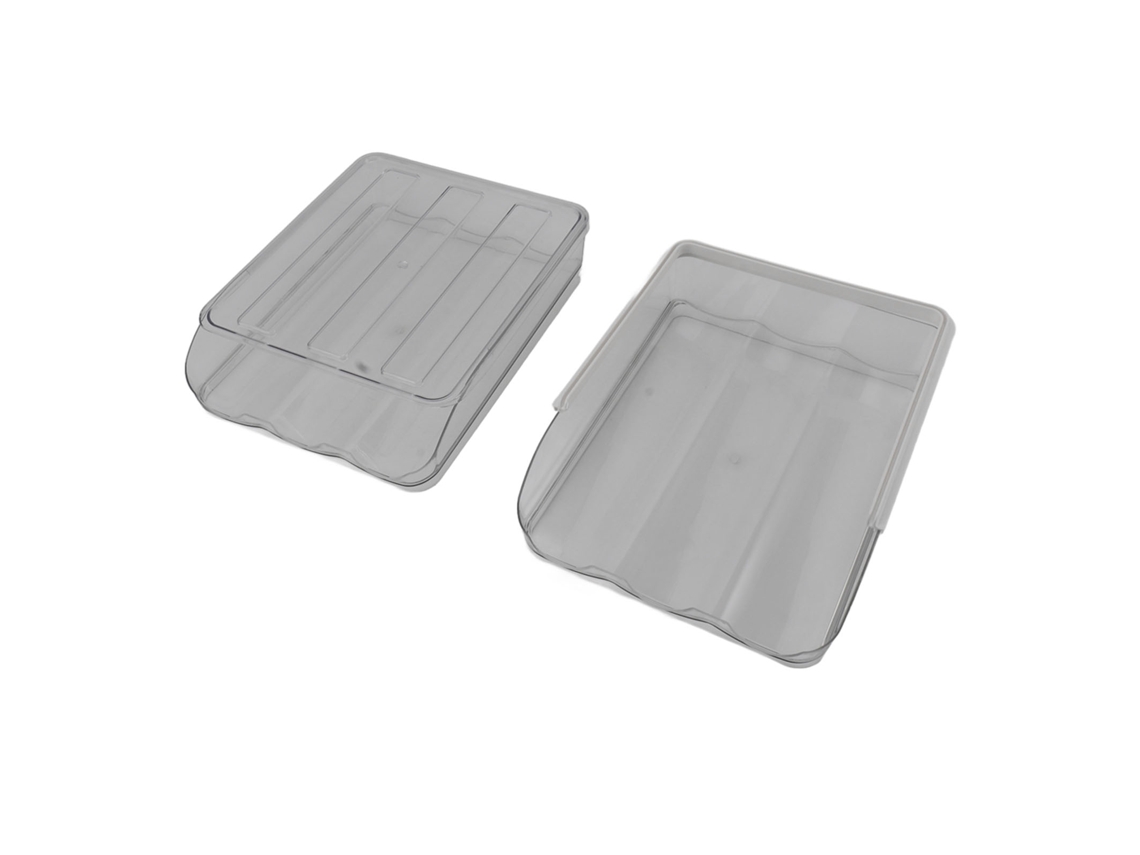 Laxiscreed Recipiente Para Ovos Com Tampa, Transparente E Empilhável, Conservando A Frescura Na Sua Geladeira