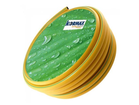 Manguera amarilla c/malla 19mm ralla 15 bar rollo 50 m