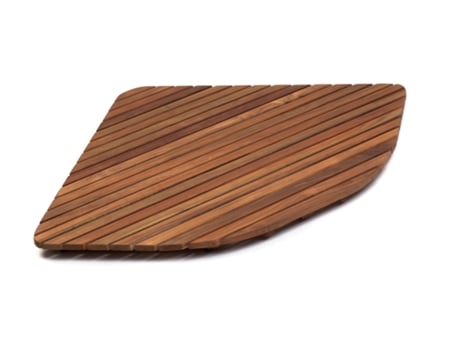 Grelha de chuveiro em madeira de teca Zenkooi Ol01349 61x61cm