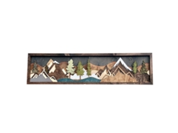 Wood mountain wall art para decorar sua casa com estilo e elegância LAXISCREED