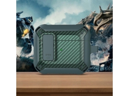 Capa protetora de fibra de carbono Bumblebee para fones de ouvido AirPods 3 com Switch. GIECY